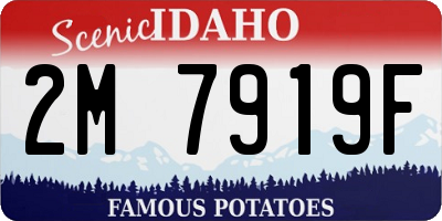 ID license plate 2M7919F