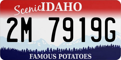 ID license plate 2M7919G