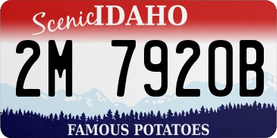 ID license plate 2M7920B