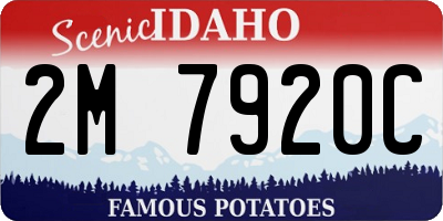 ID license plate 2M7920C