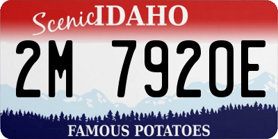 ID license plate 2M7920E