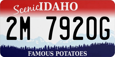 ID license plate 2M7920G