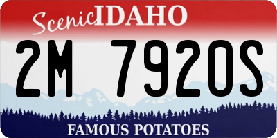 ID license plate 2M7920S