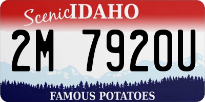 ID license plate 2M7920U