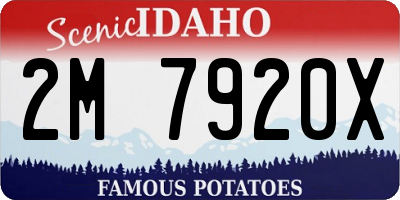 ID license plate 2M7920X