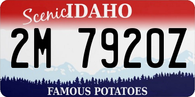 ID license plate 2M7920Z