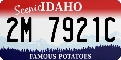 ID license plate 2M7921C