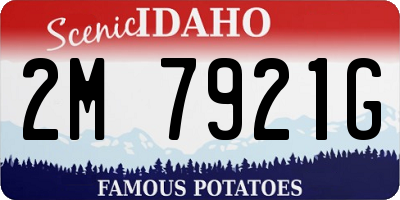 ID license plate 2M7921G