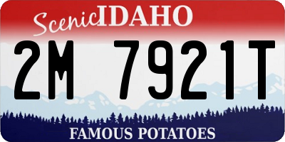 ID license plate 2M7921T
