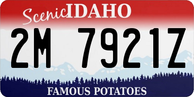ID license plate 2M7921Z
