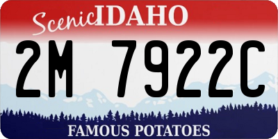ID license plate 2M7922C