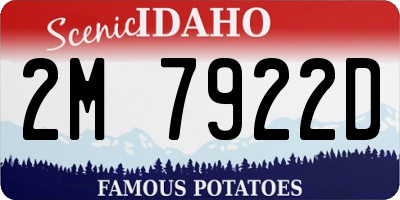 ID license plate 2M7922D