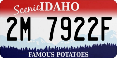 ID license plate 2M7922F