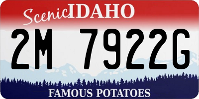ID license plate 2M7922G