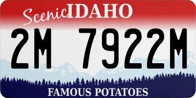 ID license plate 2M7922M