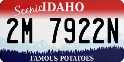 ID license plate 2M7922N