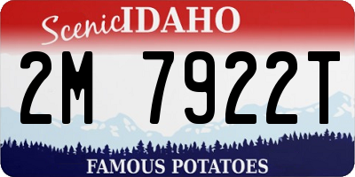 ID license plate 2M7922T