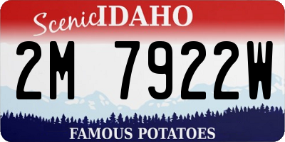 ID license plate 2M7922W