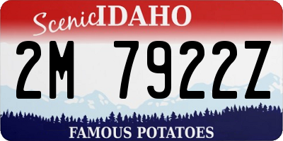 ID license plate 2M7922Z