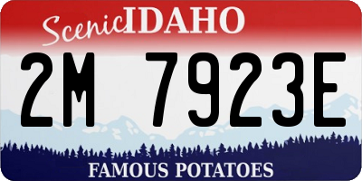 ID license plate 2M7923E
