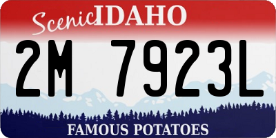 ID license plate 2M7923L