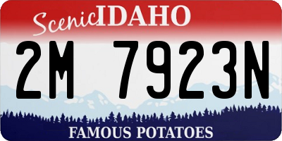 ID license plate 2M7923N