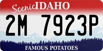 ID license plate 2M7923P