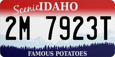 ID license plate 2M7923T