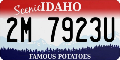 ID license plate 2M7923U