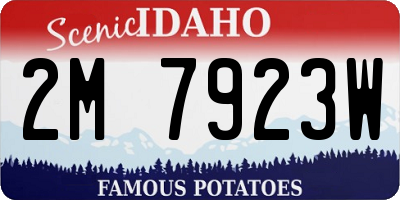ID license plate 2M7923W
