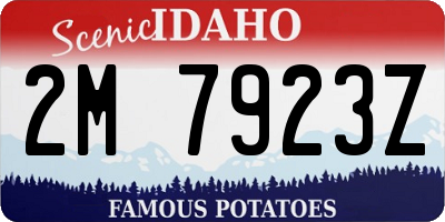 ID license plate 2M7923Z