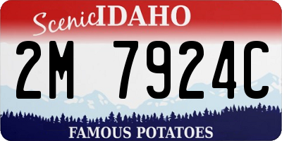 ID license plate 2M7924C
