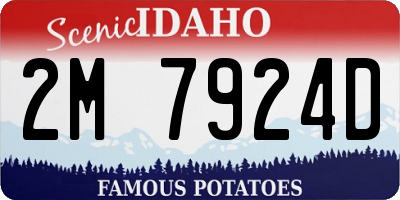 ID license plate 2M7924D