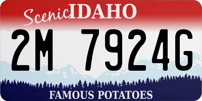 ID license plate 2M7924G