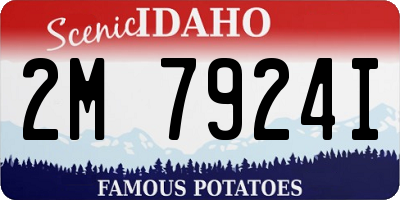 ID license plate 2M7924I