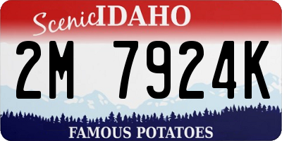 ID license plate 2M7924K