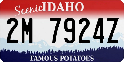 ID license plate 2M7924Z