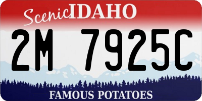 ID license plate 2M7925C