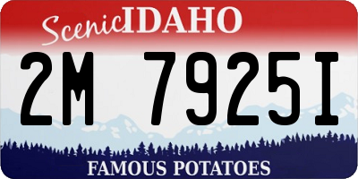 ID license plate 2M7925I