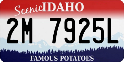 ID license plate 2M7925L