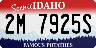 ID license plate 2M7925S
