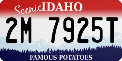 ID license plate 2M7925T