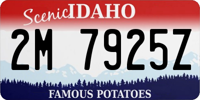 ID license plate 2M7925Z