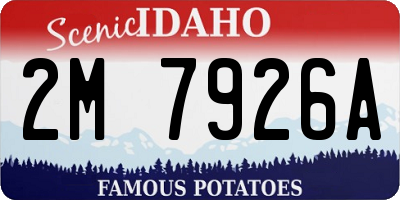 ID license plate 2M7926A