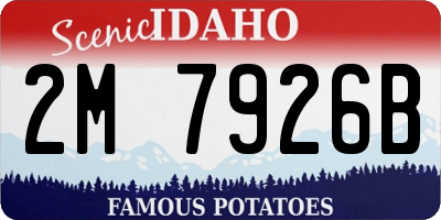 ID license plate 2M7926B