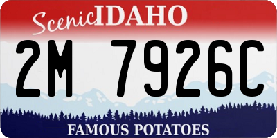 ID license plate 2M7926C