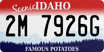 ID license plate 2M7926G