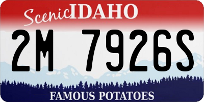 ID license plate 2M7926S
