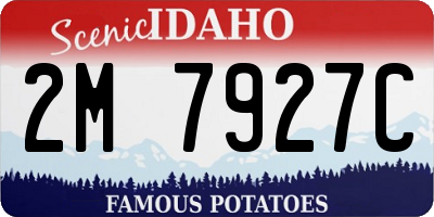 ID license plate 2M7927C