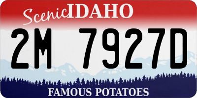 ID license plate 2M7927D
